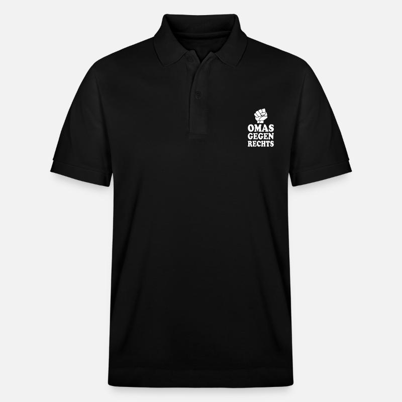 Omas gegen rechts - Stanley/Stella Unisex Bio-Poloshirt PREPSTER - Schwarz