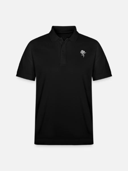 Rose blanche. - Polo PREPSTER bio Stanley/Stella Unisexe - noir