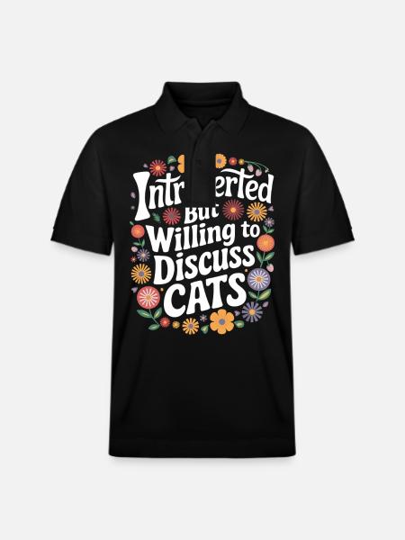 Introvert, antisocial, introvert - Stanley/Stella Unisex Organic Polo Shirt PREPSTER - black
