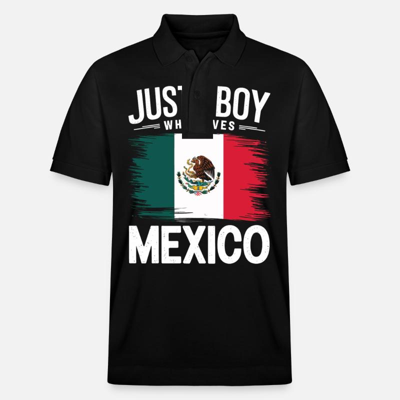 Mexique Mexique Mexicain Espagnol - Polo PREPSTER bio Stanley/Stella Unisexe - noir