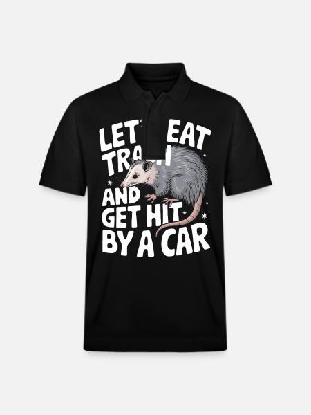 Opossum Possum Tier - Stanley/Stella Unisex Bio-Poloshirt PREPSTER - Schwarz