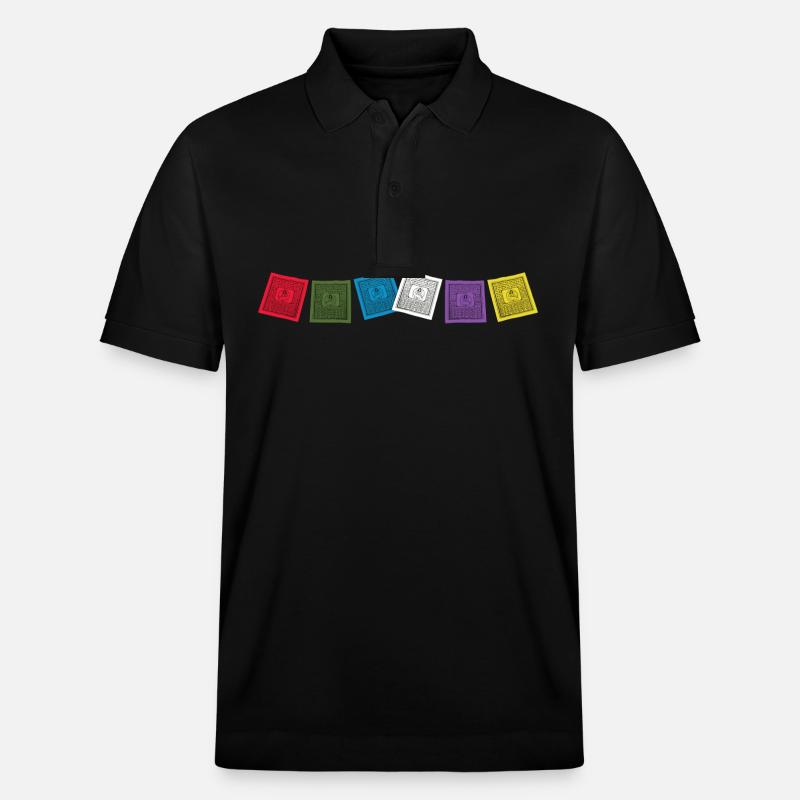 Drapeaux Sherpa - Polo PREPSTER bio Stanley/Stella Unisexe - noir