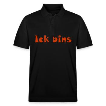 Ick bins - Stanley/Stella Unisex Bio-Poloshirt PREPSTER - Schwarz - Vorne - Roxy (174cm) & Andy (188cm)
