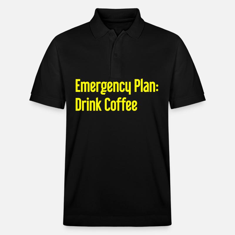 Kaffee-Notfallplan - Stanley/Stella Unisex Bio-Poloshirt PREPSTER - Schwarz