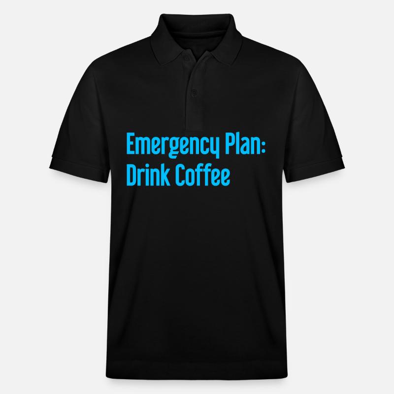 Kaffee-Notfallplan - Stanley/Stella Unisex Bio-Poloshirt PREPSTER - Schwarz