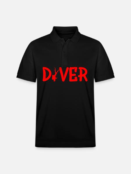 Diver Diving - Stanley/Stella Unisex Bio-Poloshirt PREPSTER - Schwarz