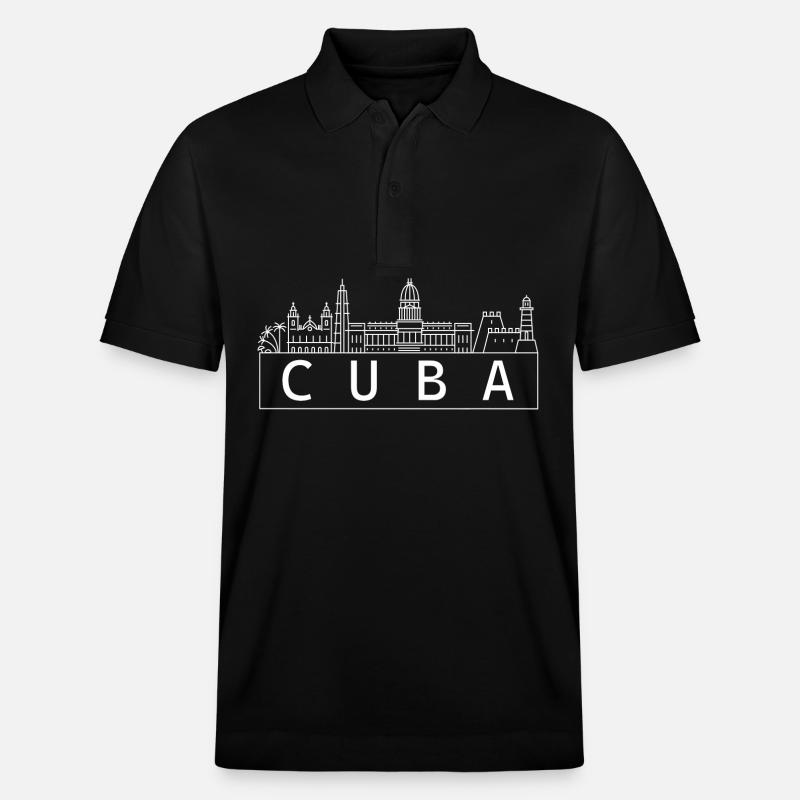 Cuba Skyline La Havane - Polo PREPSTER bio Stanley/Stella Unisexe - noir