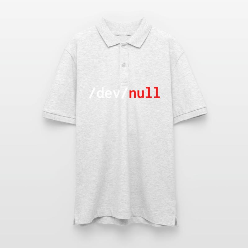 Dev null red web developer humor funny Stanley/Stella Unisex Organic Polo Shirt PREPSTER