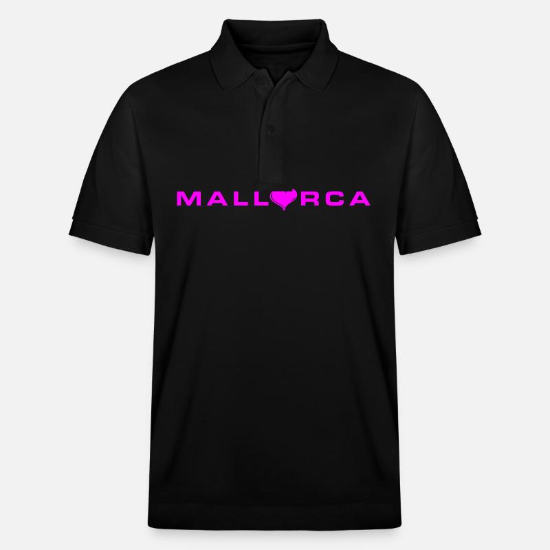 Mallorca Herz - Stanley/Stella Unisex Bio-Poloshirt PREPSTER - Schwarz