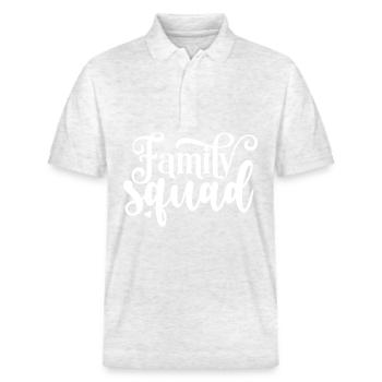 The Proud Family Squad - Stanley/Stella Unisex Organic Polo Shirt PREPSTER - heather white - Front - Roxy (174cm) & Andy (188cm)