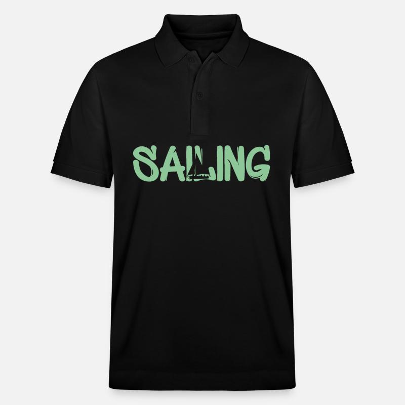 Seglen Segelschiff Segler Sailing - Stanley/Stella Unisex Bio-Poloshirt PREPSTER - Schwarz