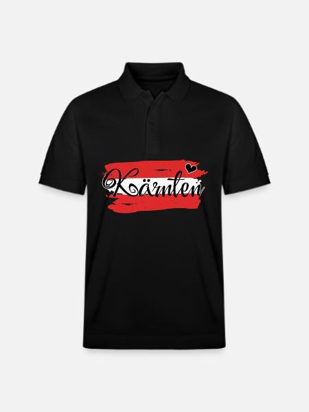 Flag Austria Carinthia - Stanley/Stella Unisex Organic Polo Shirt PREPSTER - black