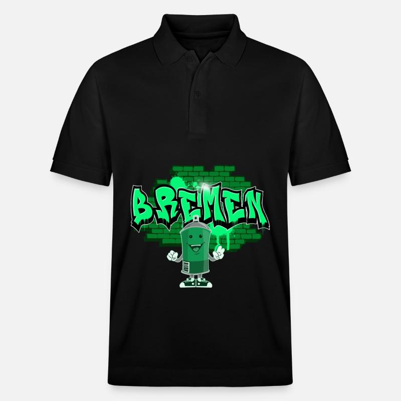 Bremen Graffiti - Stanley/Stella Unisex Bio-Poloshirt PREPSTER - Schwarz