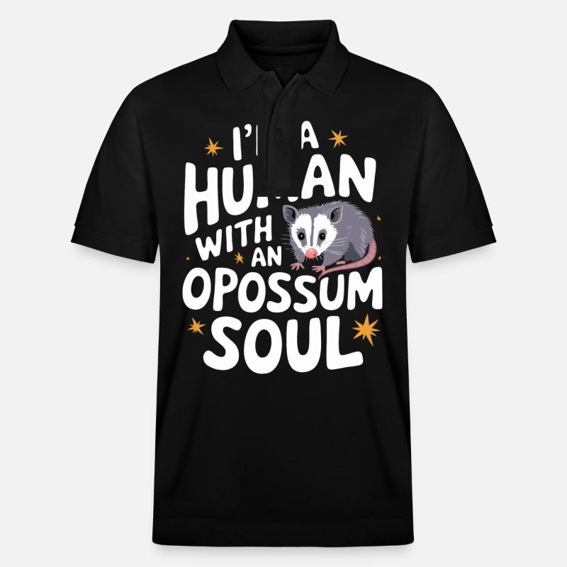 Opossum Possum Animal - Polo PREPSTER bio Stanley/Stella Unisexe - noir
