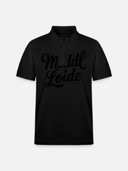 Meddl Loide - German Memes - Stanley/Stella Unisex Organic Polo Shirt PREPSTER - black