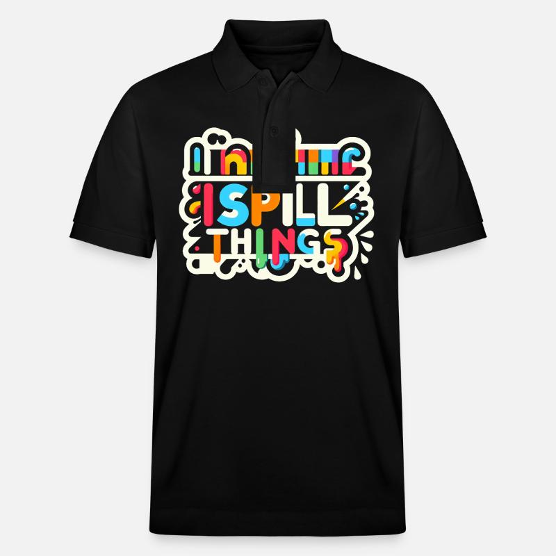 I Spill Things 12 - Stanley/Stella Unisex Bio-Poloshirt PREPSTER - Schwarz