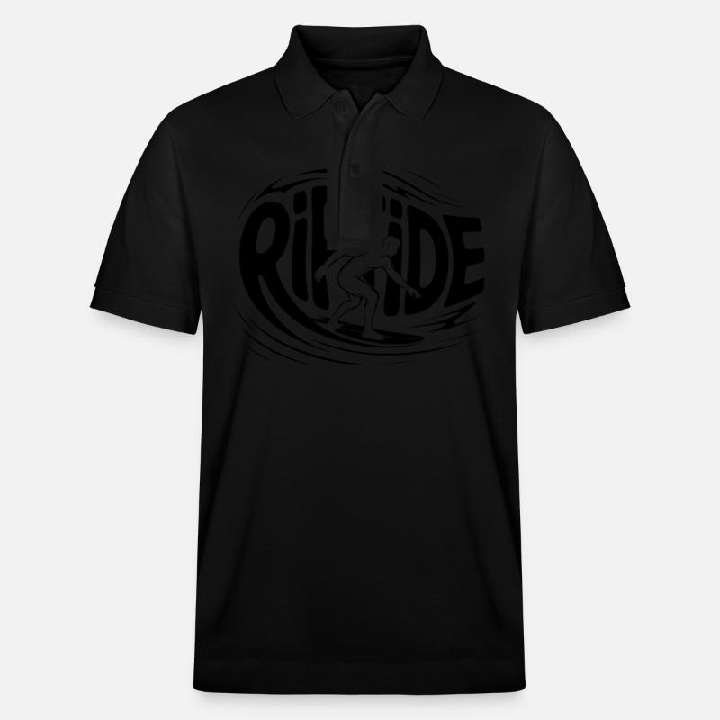 Riptide - Cooles Surfer-Logo - Stanley/Stella Unisex Bio-Poloshirt PREPSTER - Schwarz