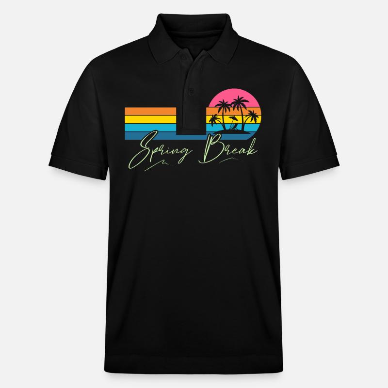 Spring Break - Stanley/Stella Unisex Bio-Poloshirt PREPSTER - Schwarz