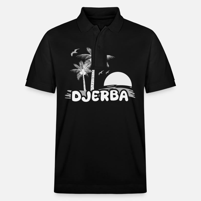 Djerba comme plage - Polo PREPSTER bio Stanley/Stella Unisexe - noir