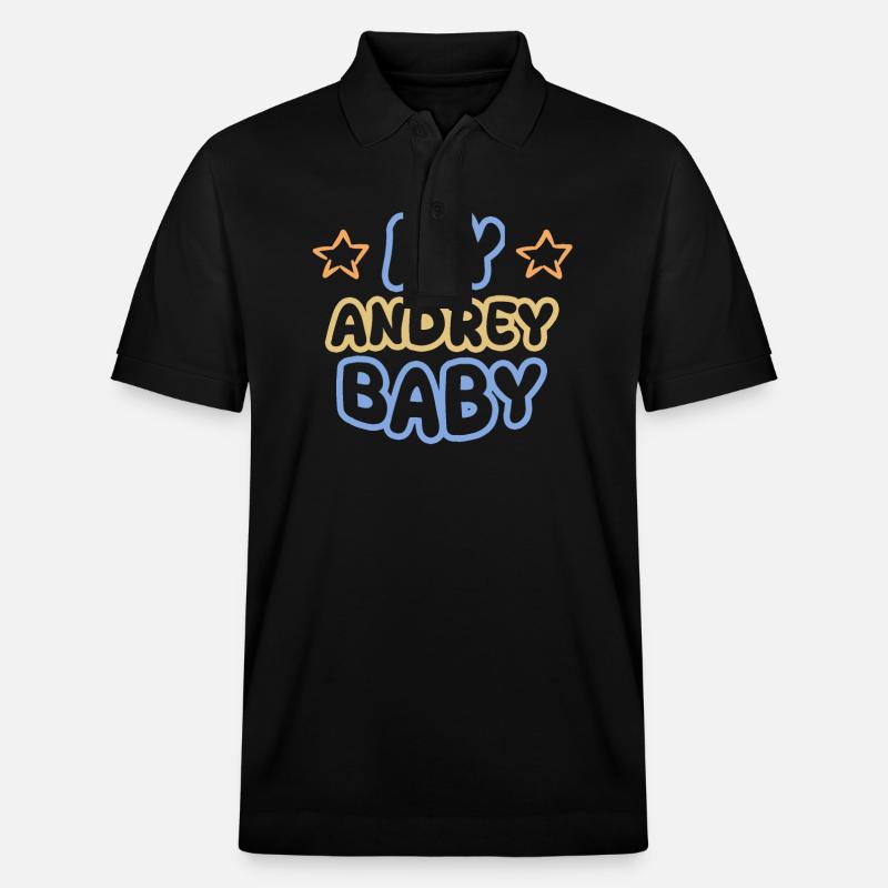Andrey als Vorname - Stanley/Stella Unisex Bio-Poloshirt PREPSTER - Schwarz