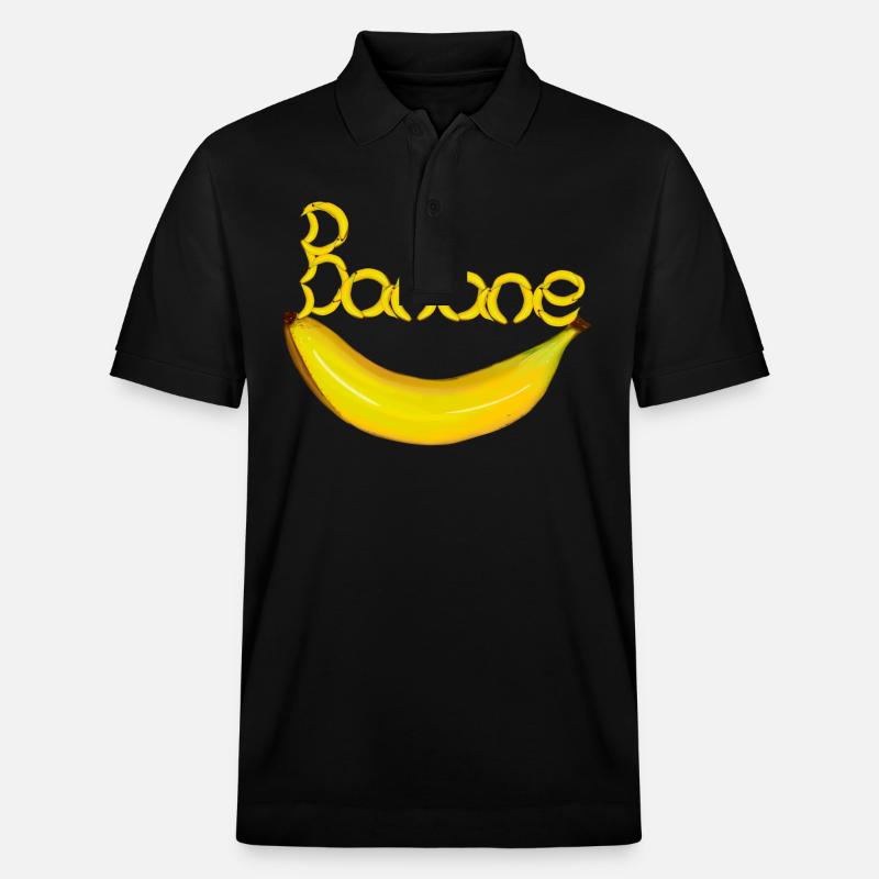 Banane Banane Fruit Fruits - Polo PREPSTER bio Stanley/Stella Unisexe - noir