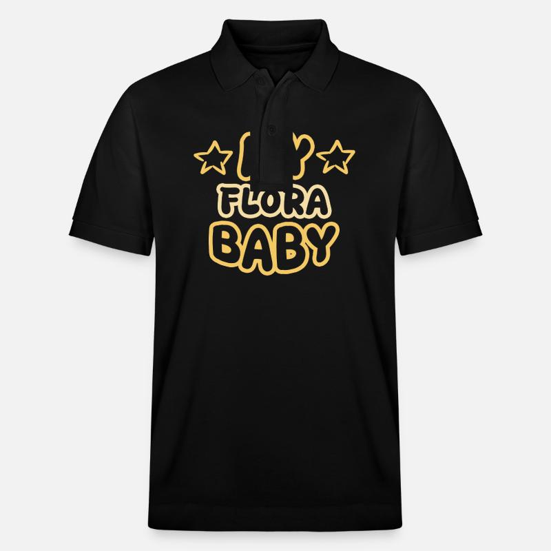 Geburt Flora - Stanley/Stella Unisex Bio-Poloshirt PREPSTER - Schwarz