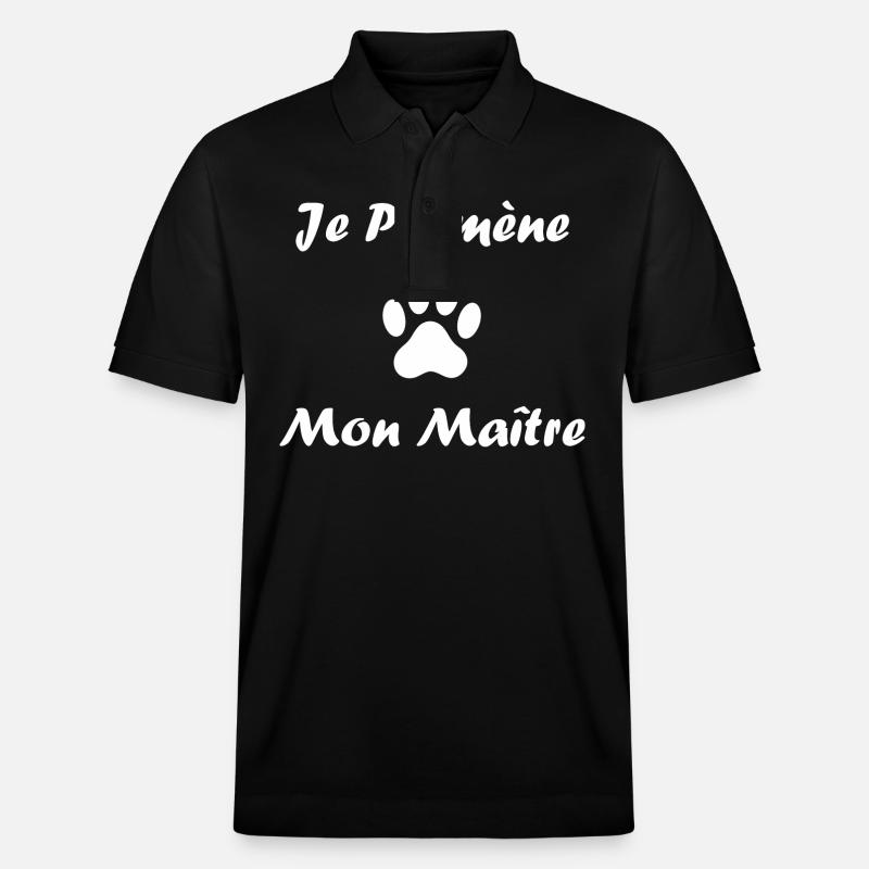 Je promène mon maitre - Polo PREPSTER bio Stanley/Stella Unisexe - noir