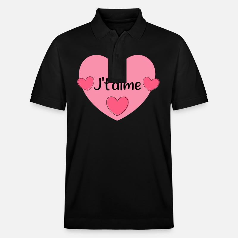 saint-valentin - Polo PREPSTER bio Stanley/Stella Unisexe - noir