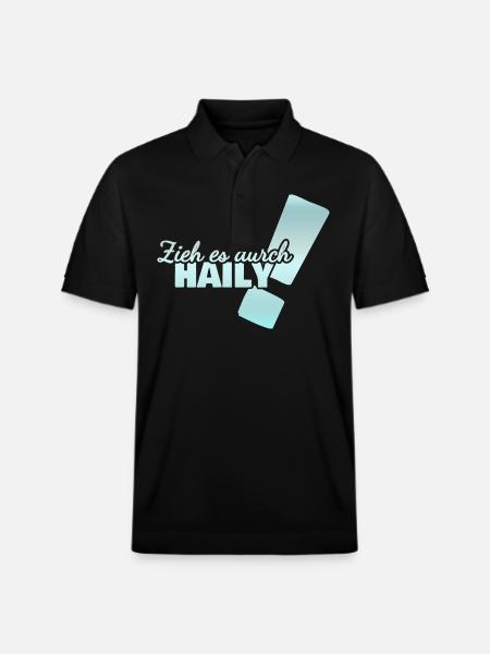 First name Haily - Stanley/Stella Unisex Organic Polo Shirt PREPSTER - black