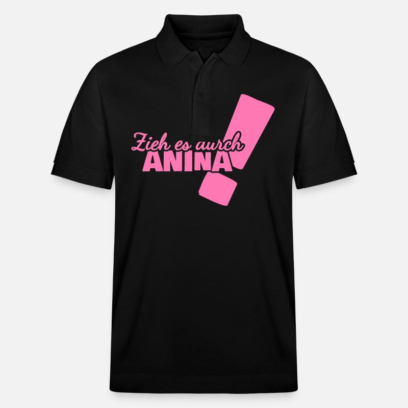 Prénom Anina - Polo PREPSTER bio Stanley/Stella Unisexe - noir