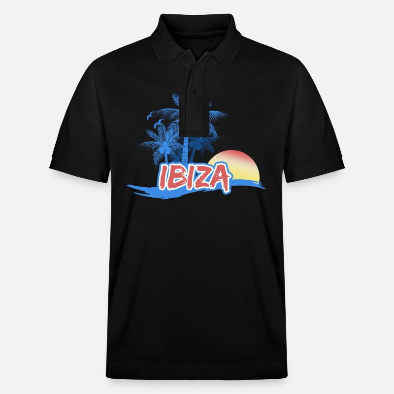 Plage d’Ibiza - Polo PREPSTER bio Stanley/Stella Unisexe - noir