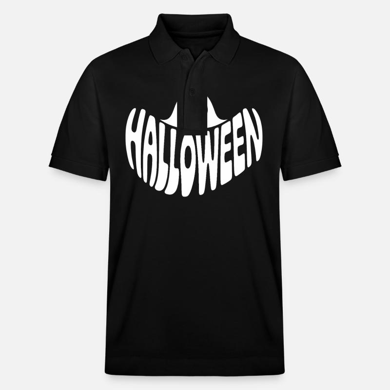 Ghost - Logo d’Halloween cool - Polo PREPSTER bio Stanley/Stella Unisexe - noir