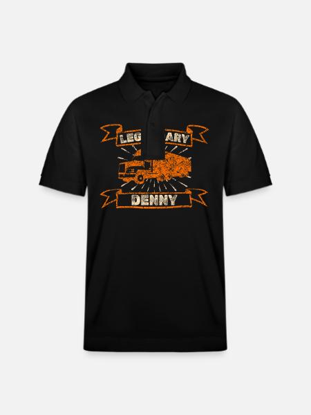 Trucker Denny - Stanley/Stella Unisex Organic Polo Shirt PREPSTER - black