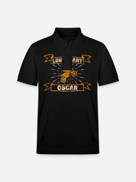 Motorcycle Oscar - Stanley/Stella Unisex Organic Polo Shirt PREPSTER - black