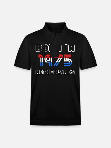 Netherlands 1975 - Stanley/Stella Unisex Organic Polo Shirt PREPSTER - black