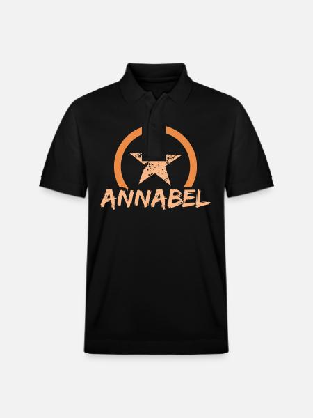 Annabel as a first name - Stanley/Stella Unisex Organic Polo Shirt PREPSTER - black