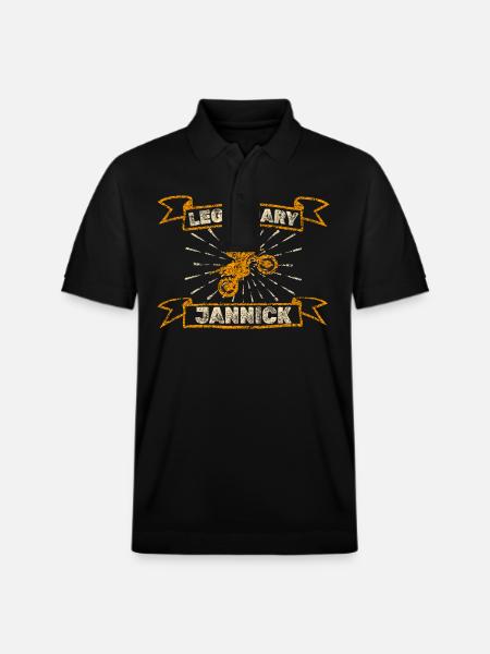 Motorrad Jannick - Stanley/Stella Unisex Bio-Poloshirt PREPSTER - Schwarz