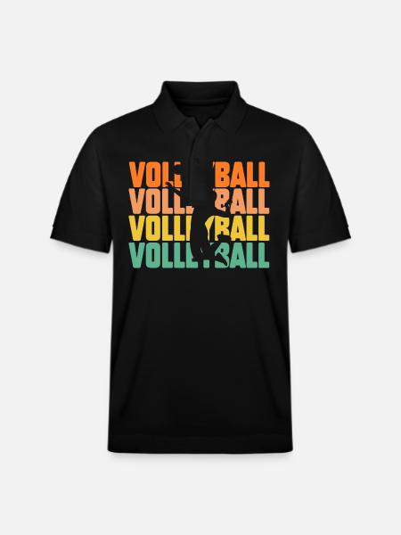Volleyball Player Volleyball Player Volleyball - Stanley/Stella Unisex Organic Polo Shirt PREPSTER - black
