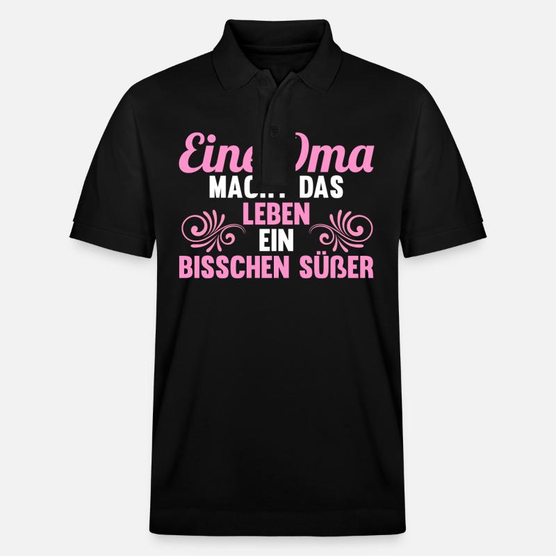Großmutter Oma - Stanley/Stella Unisex Bio-Poloshirt PREPSTER - Schwarz
