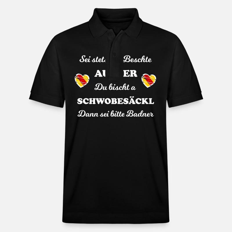 Die Heimat im Badnerland - Stanley/Stella Unisex Bio-Poloshirt PREPSTER - Schwarz