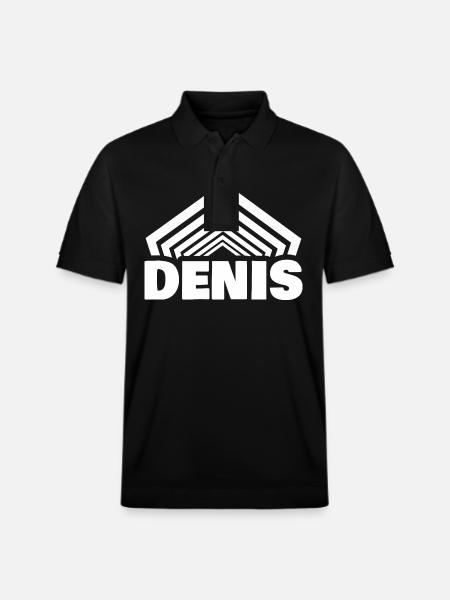 First name Denis - Stanley/Stella Unisex Organic Polo Shirt PREPSTER - black