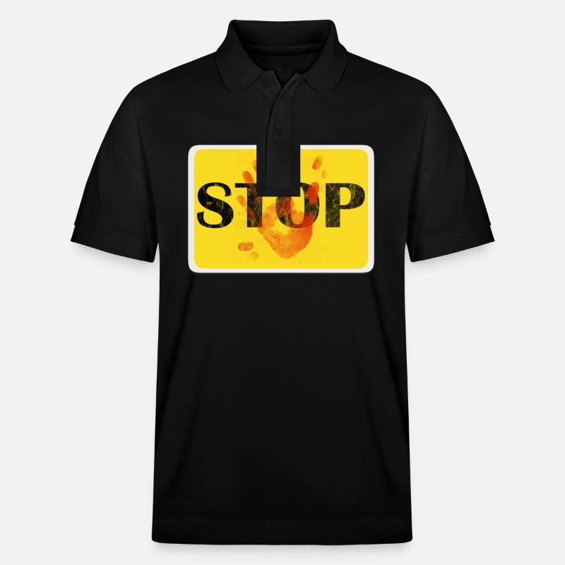 Conception de panneaux - STOP. - Polo PREPSTER bio Stanley/Stella Unisexe - noir