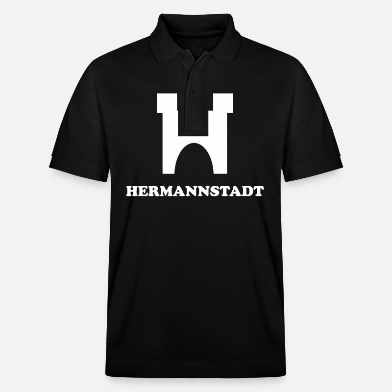 Die Hermannstädter Sachsen - Stanley/Stella Unisex Bio-Poloshirt PREPSTER - Schwarz