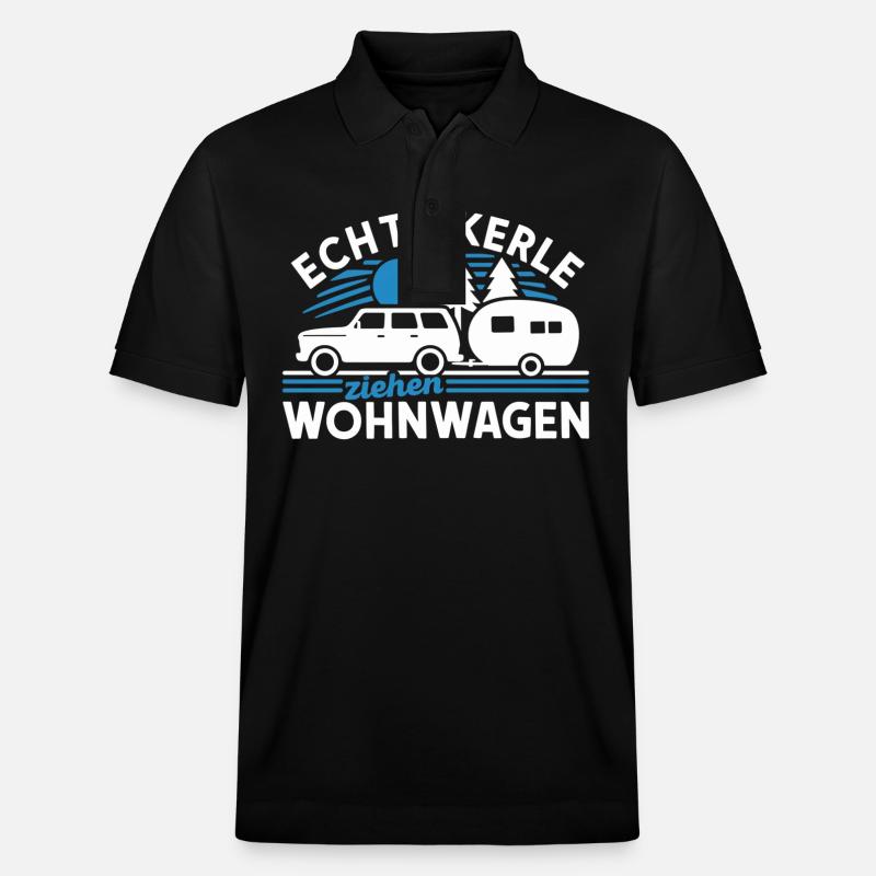 Camping - Stanley/Stella Unisex Bio-Poloshirt PREPSTER - Schwarz