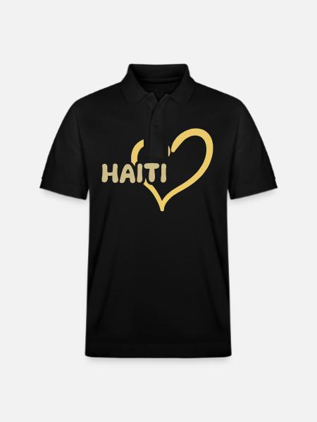 Haiti Haiti - Stanley/Stella Unisex Bio-Poloshirt PREPSTER - Schwarz