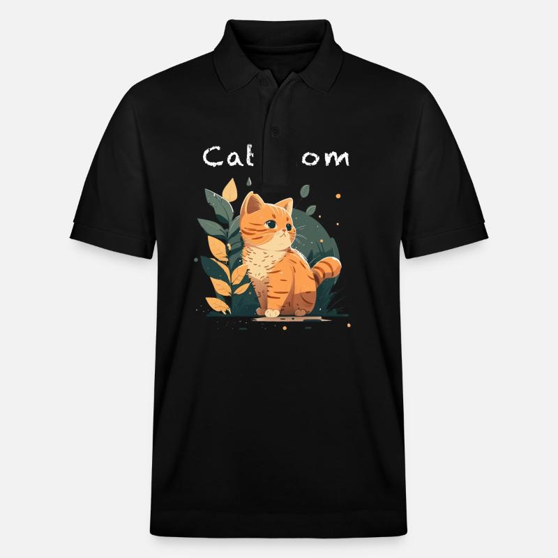 CAT MOM - Stanley/Stella Unisex Bio-Poloshirt PREPSTER - Schwarz