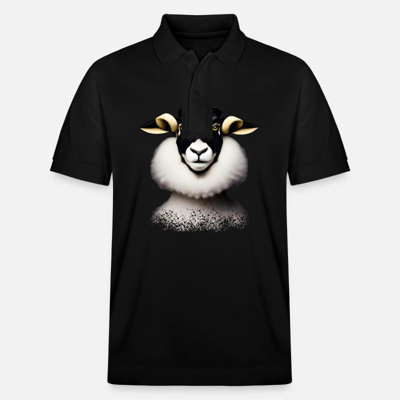 Modisches Schaf - Stanley/Stella Unisex Bio-Poloshirt PREPSTER - Schwarz