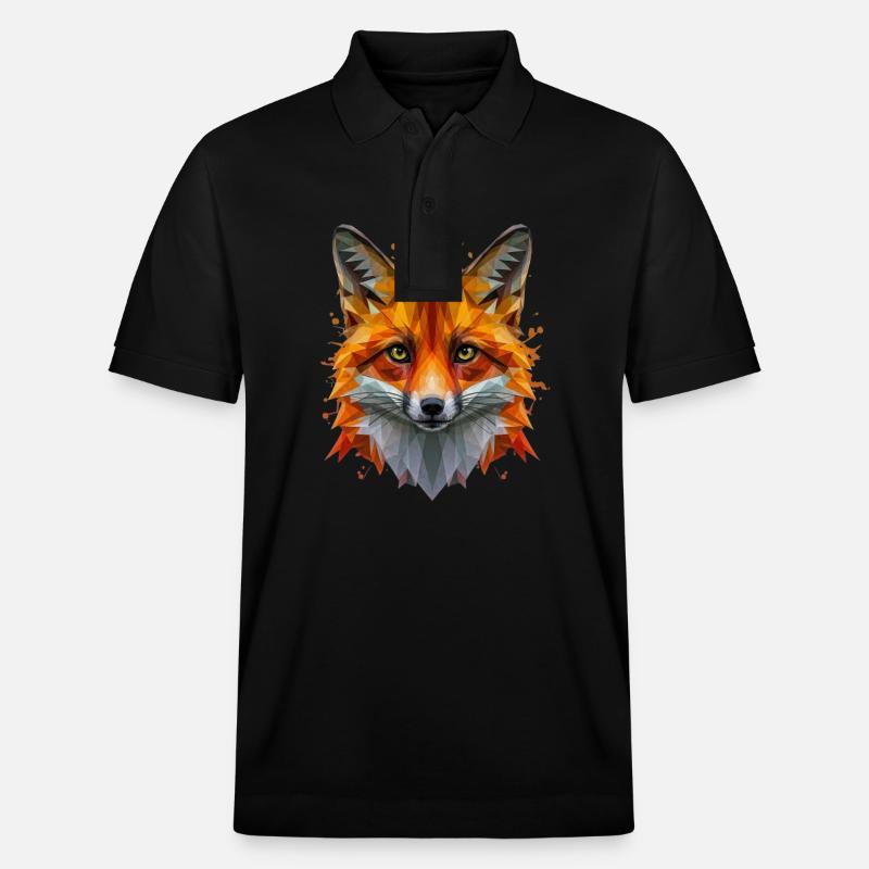 Fuchs Kopf Fox - Stanley/Stella Unisex Bio-Poloshirt PREPSTER - Schwarz