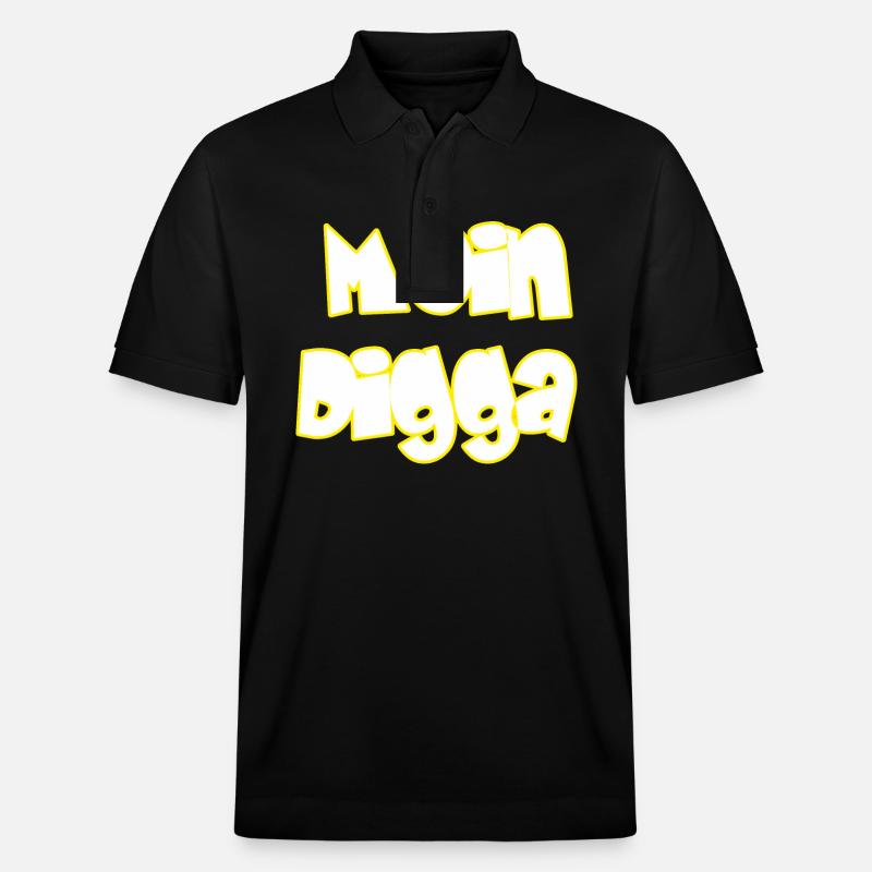 Moin Digga - Stanley/Stella Unisex Bio-Poloshirt PREPSTER - Schwarz