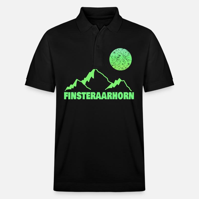 finsteraarhorn als Klettern - Stanley/Stella Unisex Bio-Poloshirt PREPSTER - Schwarz